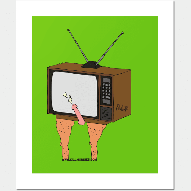 TV Loves You Wall Art by killmonkies